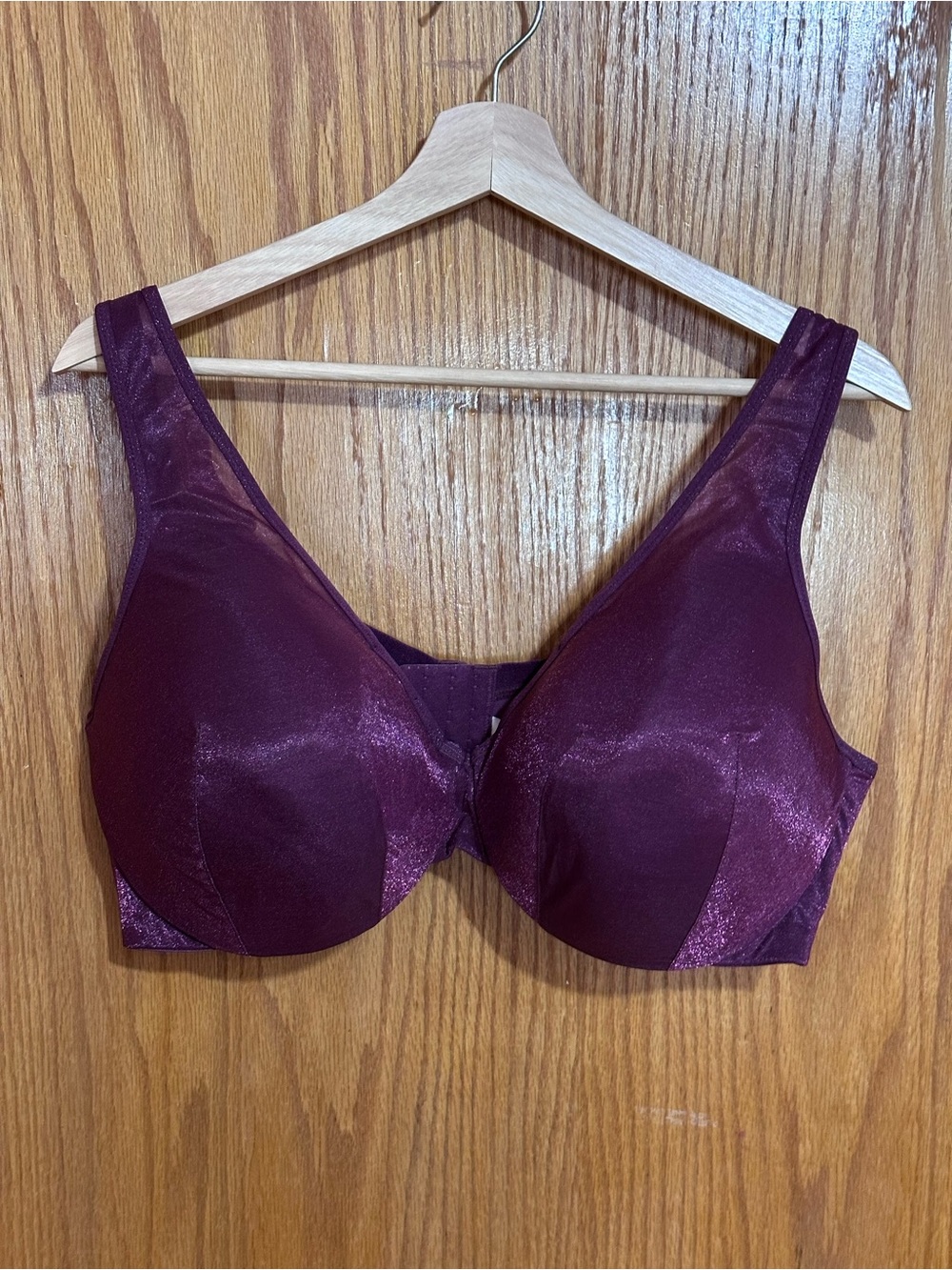 Cacique Deep Plum Underwire Support Bra sz 42DD